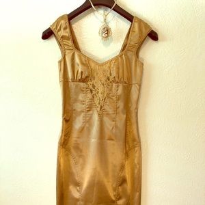 Silk, gold, dress